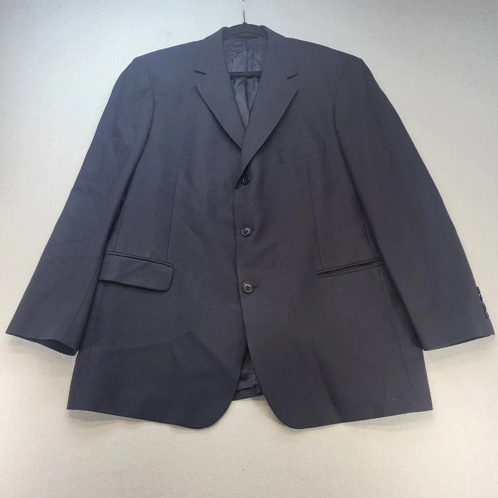 Brooks Brothers 346 Blazer Mens 45R Navy Blue Wool Stretch 3-Button Sport Coat